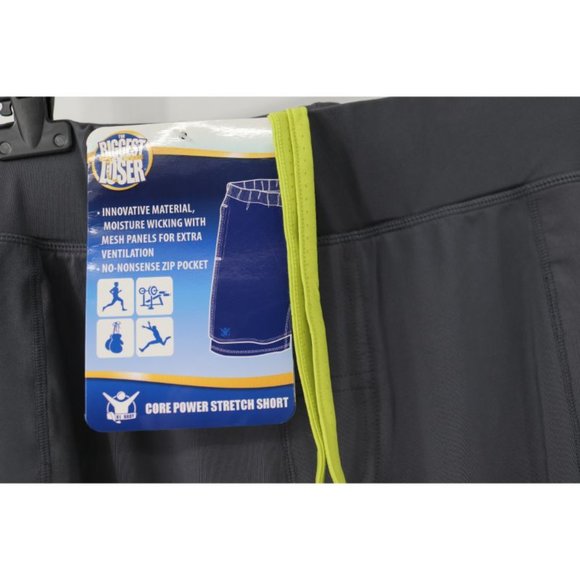 NWT Biggest loser shorts Mens XL core power stretch gray lined 9.5" workout gym - Picture 5 of 13